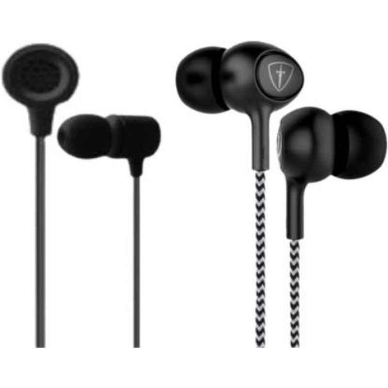 Tiitan S6 Black Wired Earphones & S9 Wired Headset with Mic Combo
