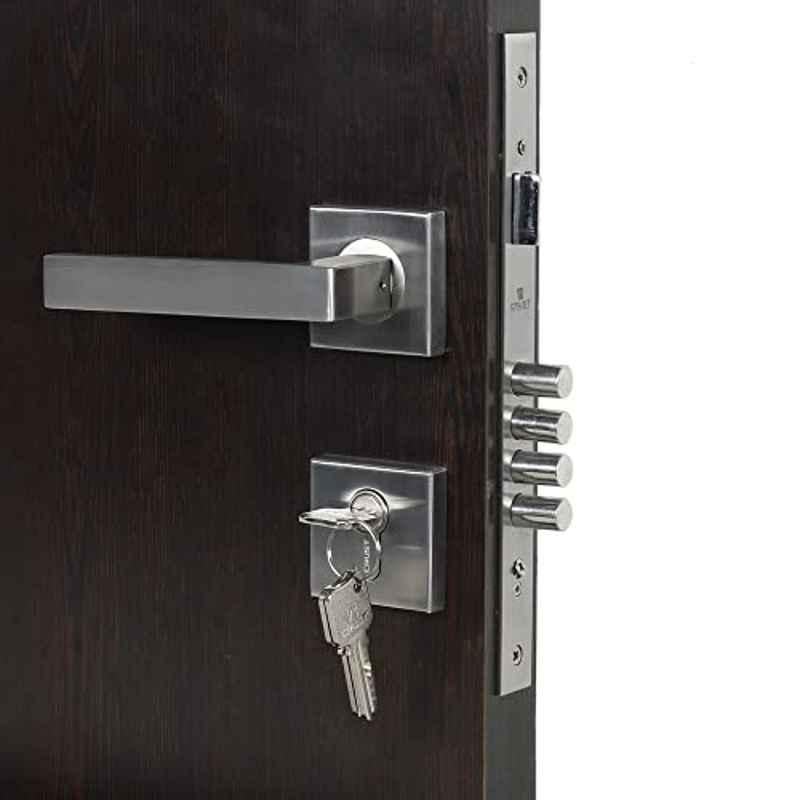 Handle Waala Rose LB301-R-OSK Stainless Steel Silver One Side Key Mortise Door Lock Set
