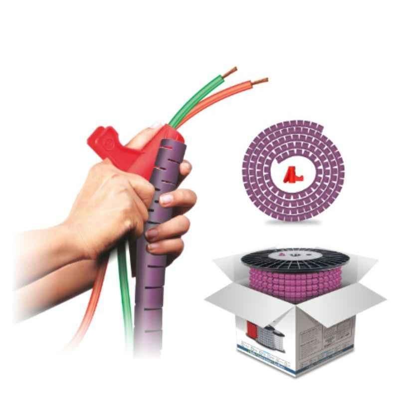 Noveau Safe-T-1ST 34mm 50m Virgin HDPE Metallic Violet Cable Zipper, NSFZ34MV0050