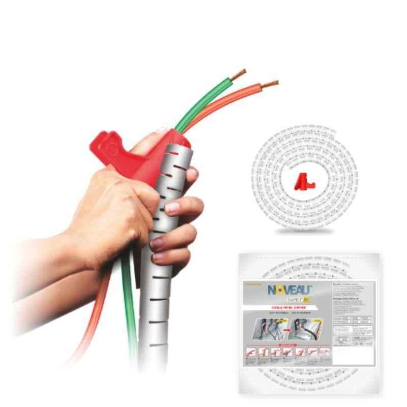Noveau Safe-T-1ST 16mm 1.5mm Virgin HDPE White Cable Zipper, NSFZ16WT0105 (Pack of 2)
