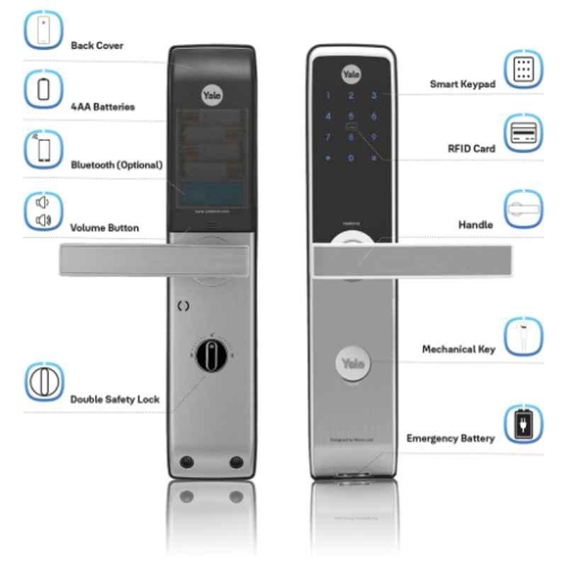 Yale YDM 3115 A Series Mortise Silver  Smart Lock