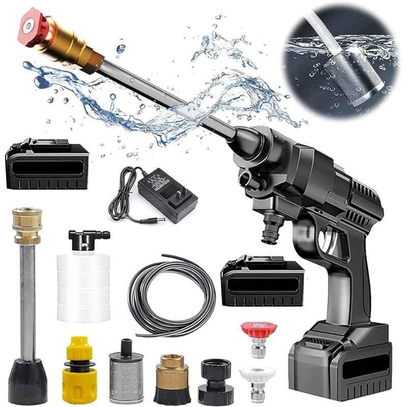 TEXUM TX-BPW1 40bar 240lph Black Portable Battery Pressure Car Washer with Accessories