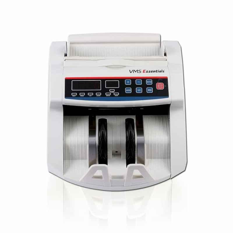 VMS Essentials CCM01 Note Counting Machine, 200 pcs|LCD, 80W | UV, IR,MG | 1000 Notes/Min, Fake Note Detection, White