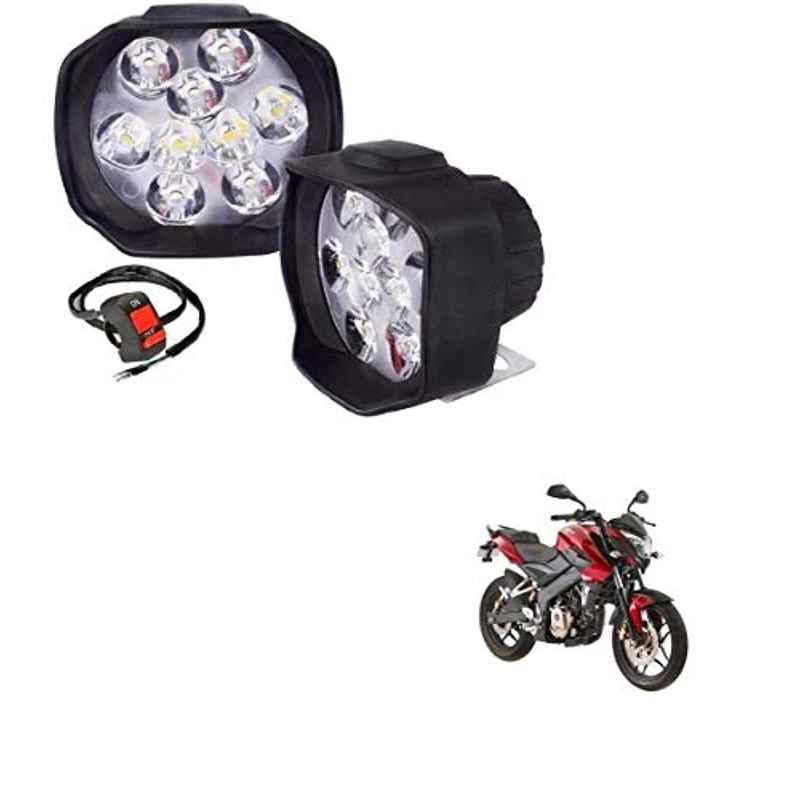 Kozdiko 2 Pcs Sheen 15W 9 LED 6000k Transformer Bumble Bee Style LED Fog Light Set for Bajaj Pulsar 150 Ns, koz_81267