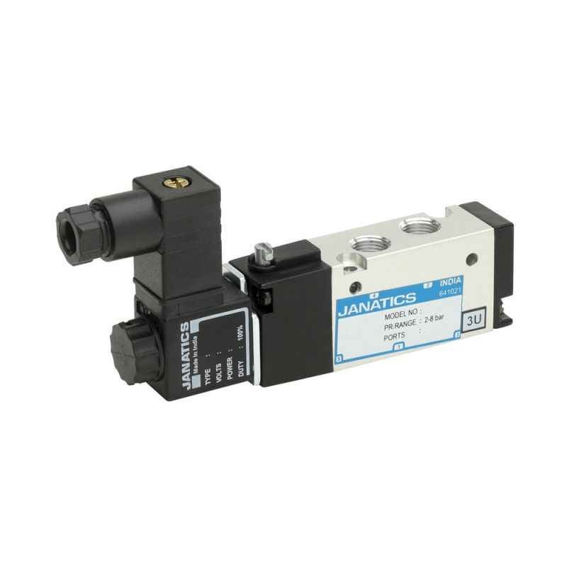 Janatics 5/2 Type G1/8 Single Solenoid Spring Return Valve DS254SR60-W