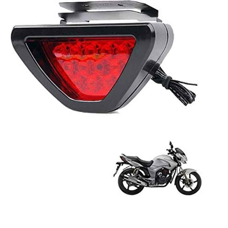 Kozdiko 12 LED Triangle Shape Bike Brake Light with Flash Mode for Hero Hunk, koz_94834