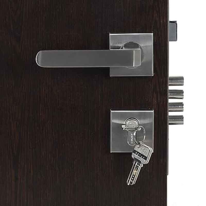 Handle Waala Rose LB303-R-OSK Stainless Steel Silver One Side Key Mortise Door Lock Set