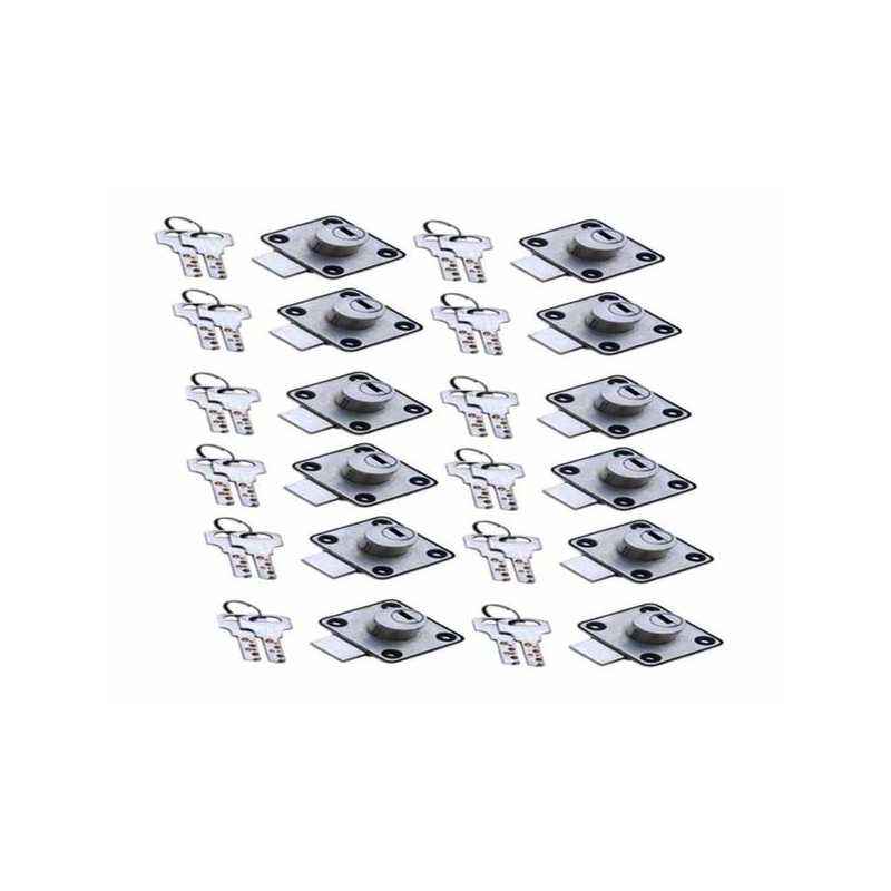 Smart Shophar 30mm Zinc Silver Queen Multipurpose Locks, 54216-MPLQ-SL30-P12 (Pack of 12)