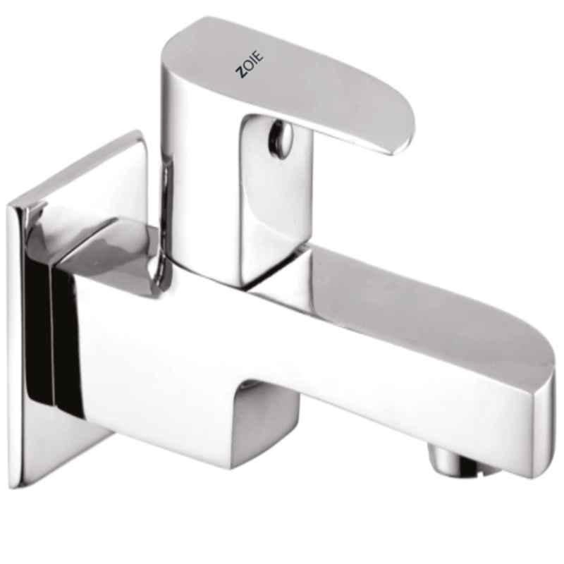 Zoie Olive Brass Silver Chrome Finish Long Body Bib Cock, Z21004