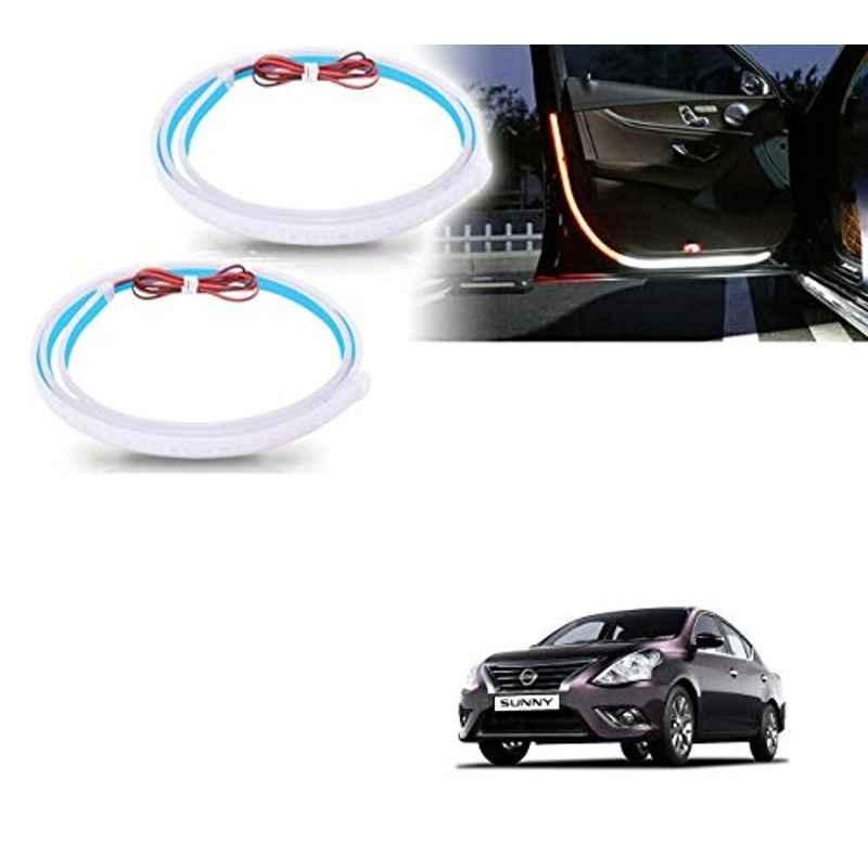 Kozdiko 2 Pcs 120cm Car Door Opening Warning LED Strips Safety Light Set for Nissan Sunny