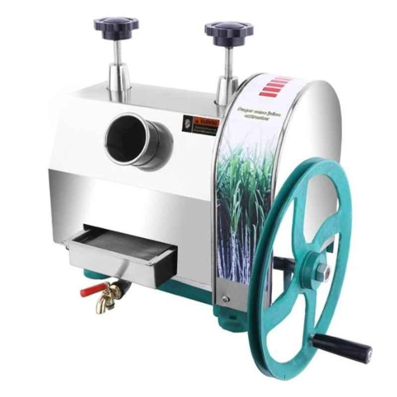 Greenleaf Stainless Steel Silver 3-in-1 Manual Sugar Cane Juice Machine, Capacity: 125-150 Glass/hr