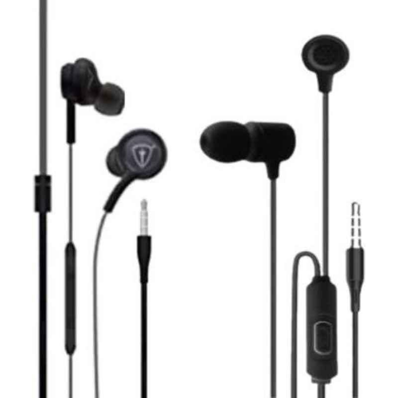 Tiitan S8 Black Wired Earphones & S6 Wired Headset with Mic Combo