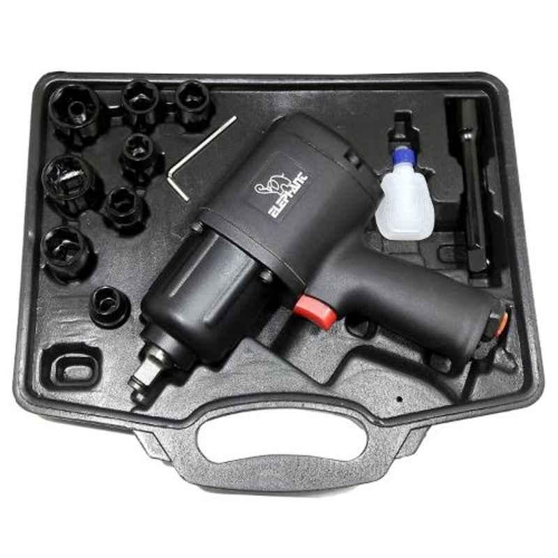 Elephant 1/2 Inch Air Impact Wrench with 8 Socket Set, IW 02
