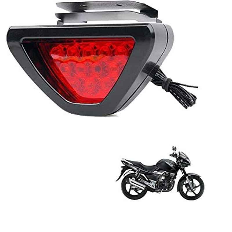 Kozdiko 12 LED Triangle Shape Bike Brake Light with Flash Mode for Suzuki gs150r black, koz_94815