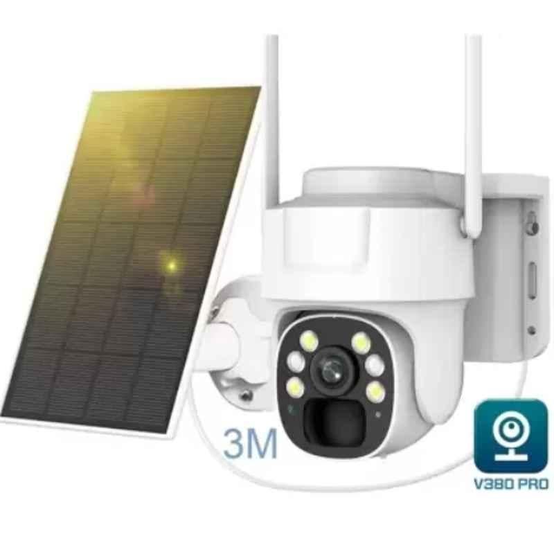 OneXsale V380 Pro 3MP 4G Solar Powered PTZ Sim Camera with Two-Way Audio, Color Night Vision & IP66 Weatherproof