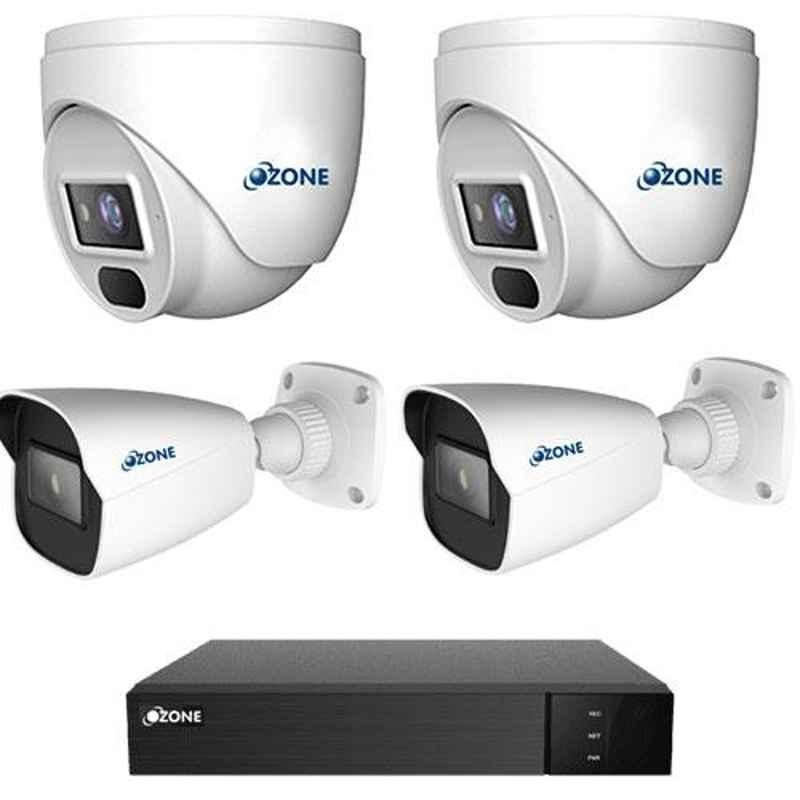 Ozone 2MP IP 2 Dome & 2 Bullet CCTV Camera Kit Combo with 4 Channel NVR