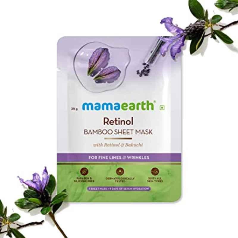 Mamaearth 25g Retinol Bamboo Sheet Mask, MAE2061