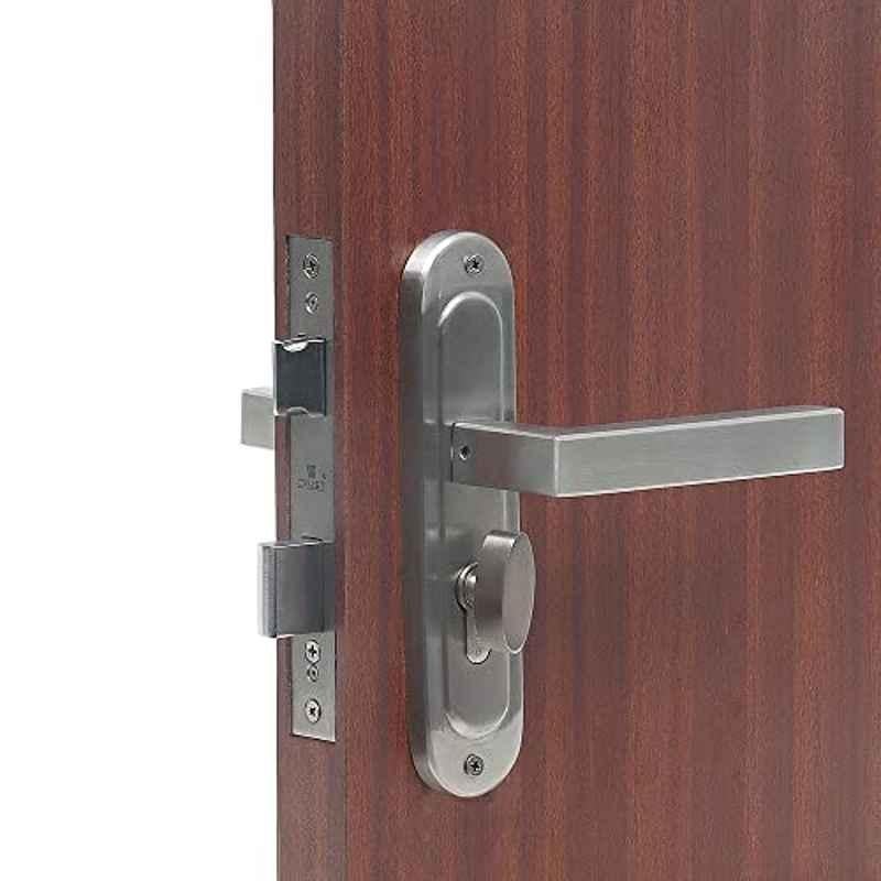 Voltizi â€ŽStainless Steel 304 Matt Satin Finish Heavy Duty Round Plate Mortise Door Lock, LB201