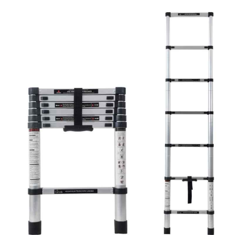 Corvids 7 Step 6.5ft Aluminium Foldable Telescopic Ladder, CALT-020
