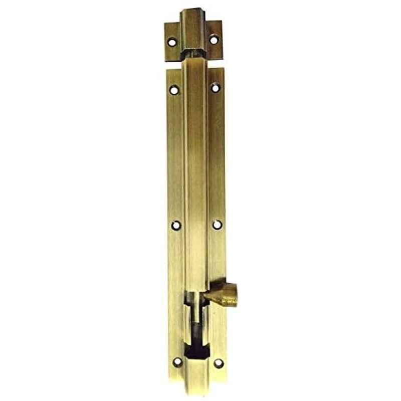 Smart Shophar 8 inch Brass Antique Hex Tower Bolt, SHA10TW-HEX-AN08-P1