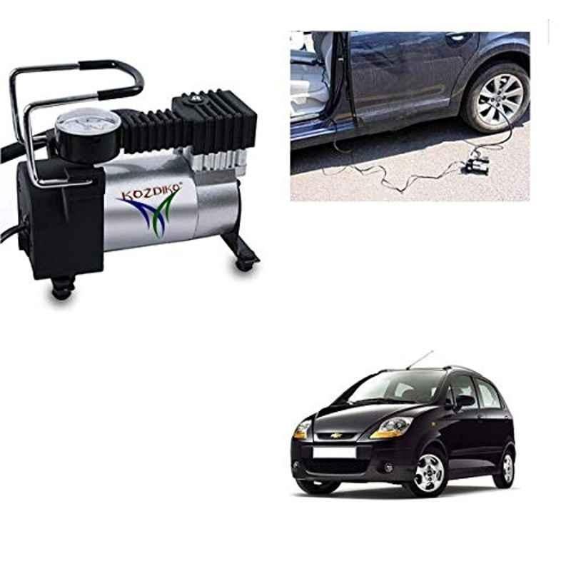 Kozdiko 12V DC Heavy Duty Metal Tyre Inflator for Chevrolet Spark, Tyre_Inflator_D190