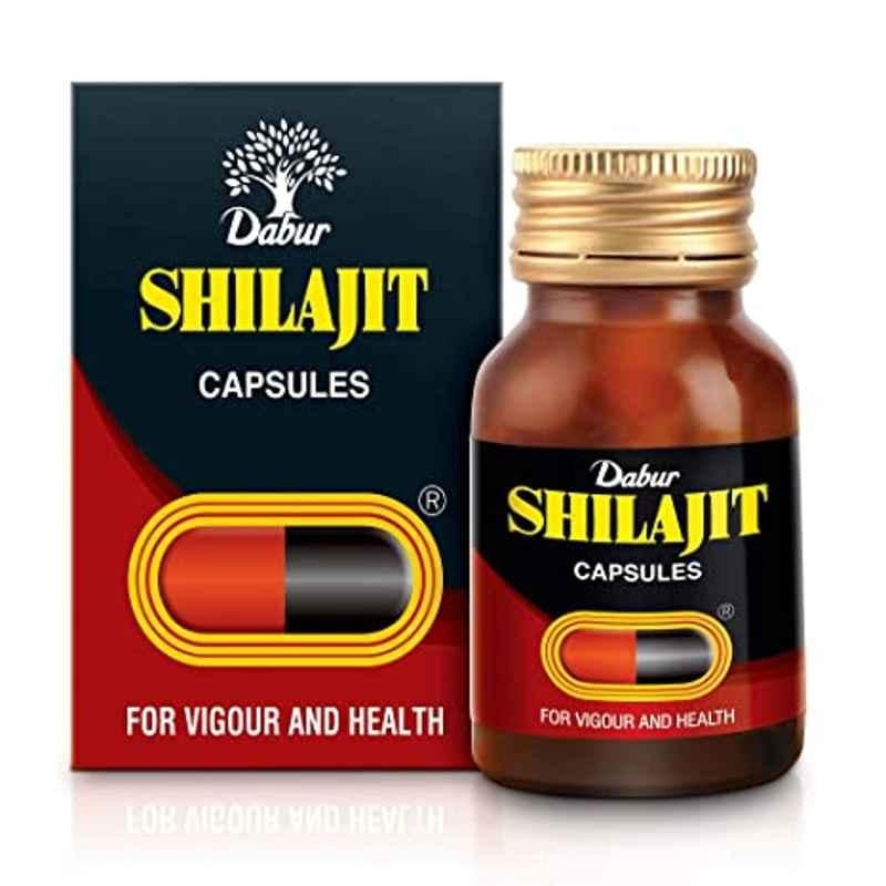 Dabur 100 Pcs Shilajit Vitality Capsules Bottle, D356343