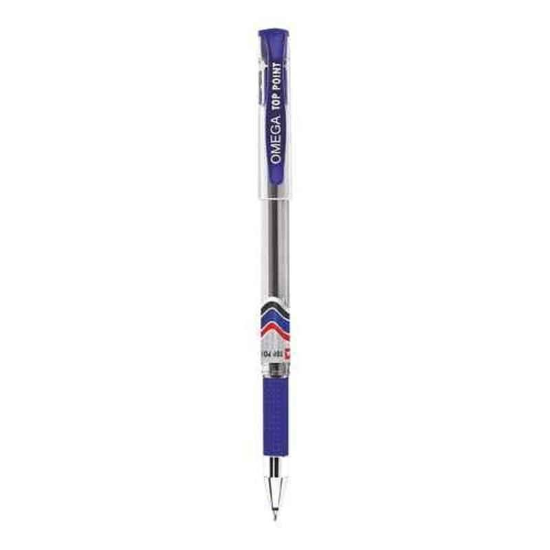 Omega Top Point 100 Pcs Blue Ball Pen Set (Pack of 10)
