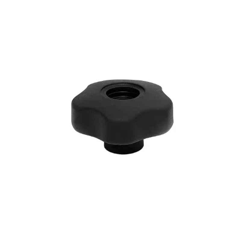RS Pro M8 Black Multiple Lobes Clamping Knob, 1883462