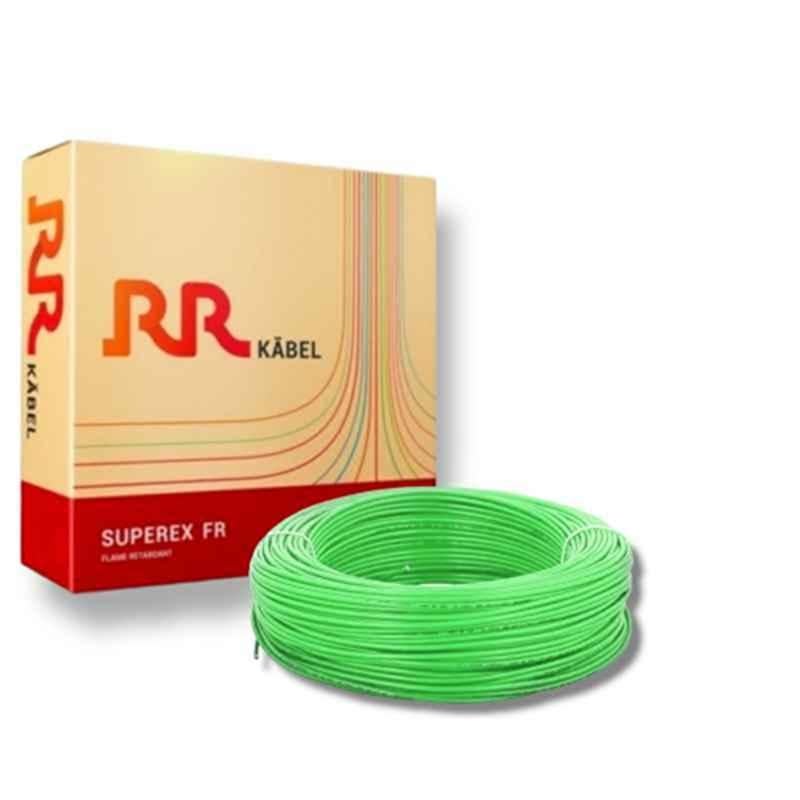RR Kabel Superex-FR 4 Sq mm Green PVC Insulated Cable, Length: 90 m