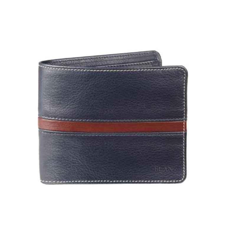 Elan Classic 11x3x9.2cm 8 Slot Blue Leather Coin Pouch Flap Wallet, ECW-9603-BU