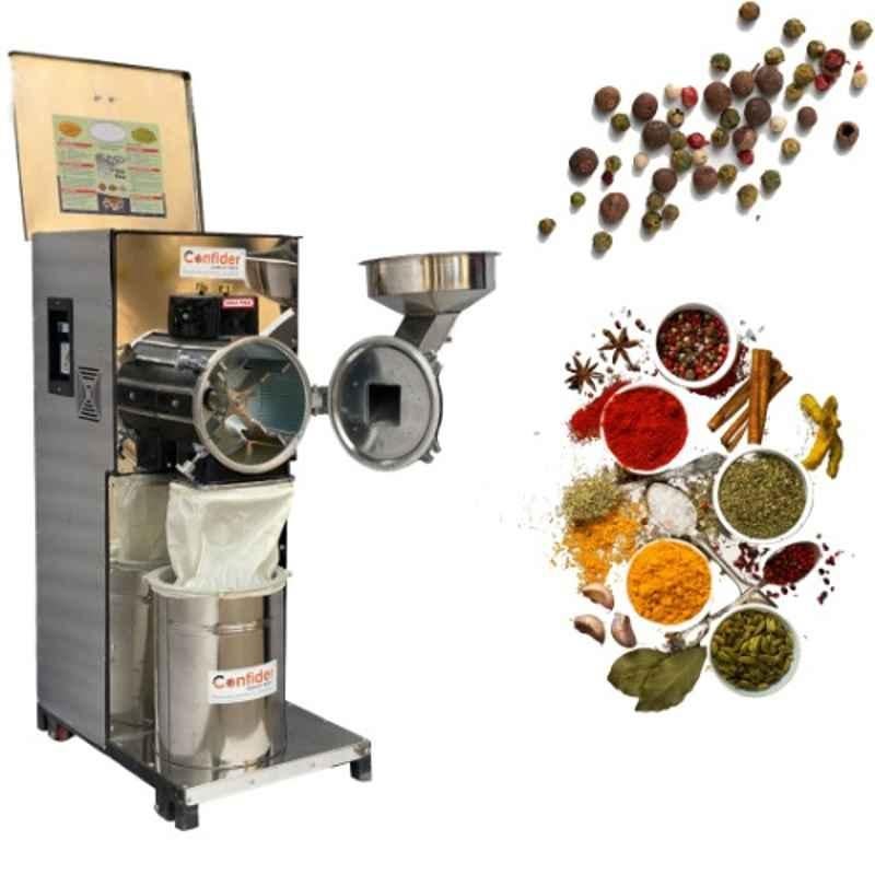Confider 3HP Stainless Steel Single Phase Stoneless Pulverizer, SS213H