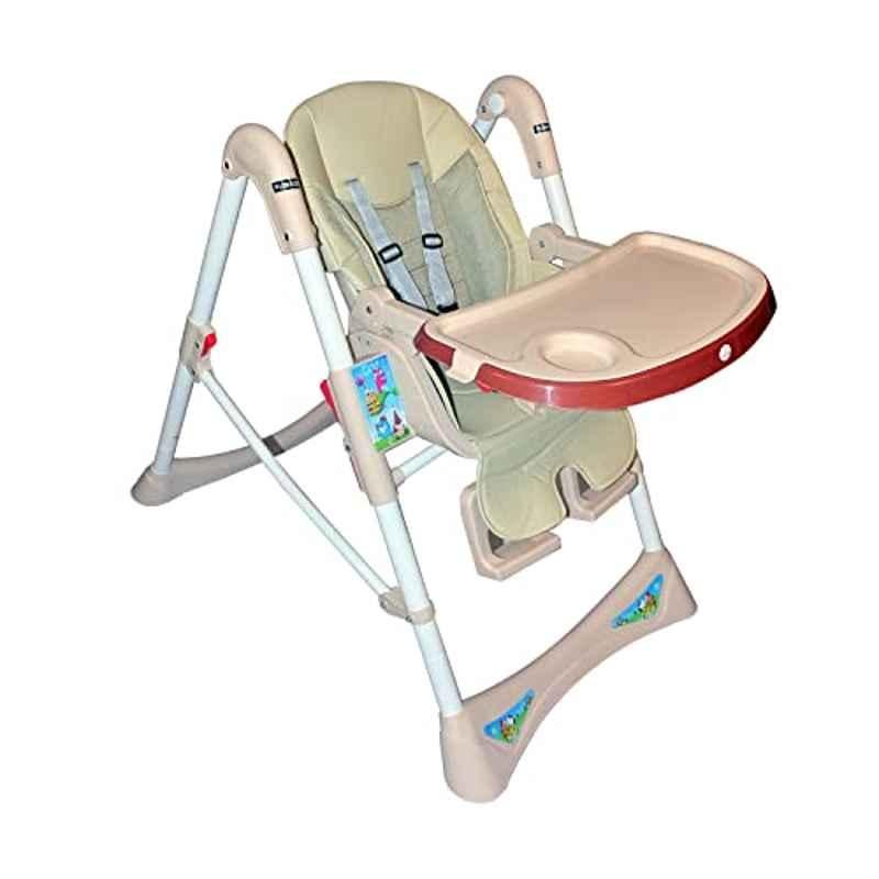 Safe-O-Kid Cream Recliner Feeding High Chair with Tray & Safety Belt for Babies, SOK9MARSHCHR002
