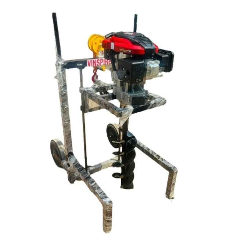 Vinspire 196CC 3.6kW 4 Stroke Trolly Earth Auger with 12 inch Drill Bit, VAPL-TEA196-4S