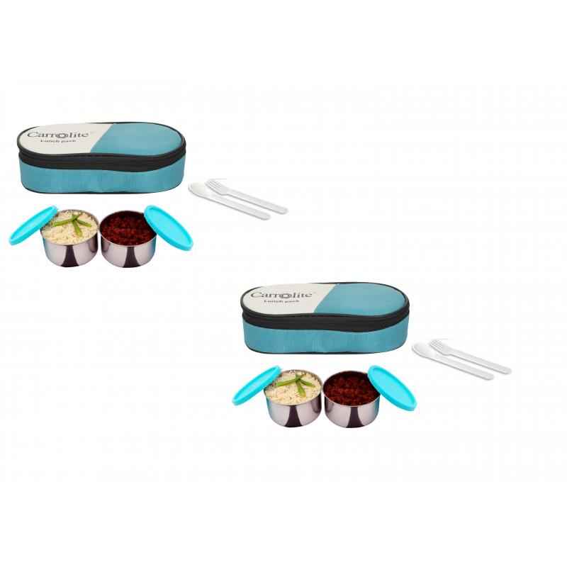 Carrolite 400ml Blue Stainless Steel Lunchbox Buy 1 Get 1 Free, Trendy_1006