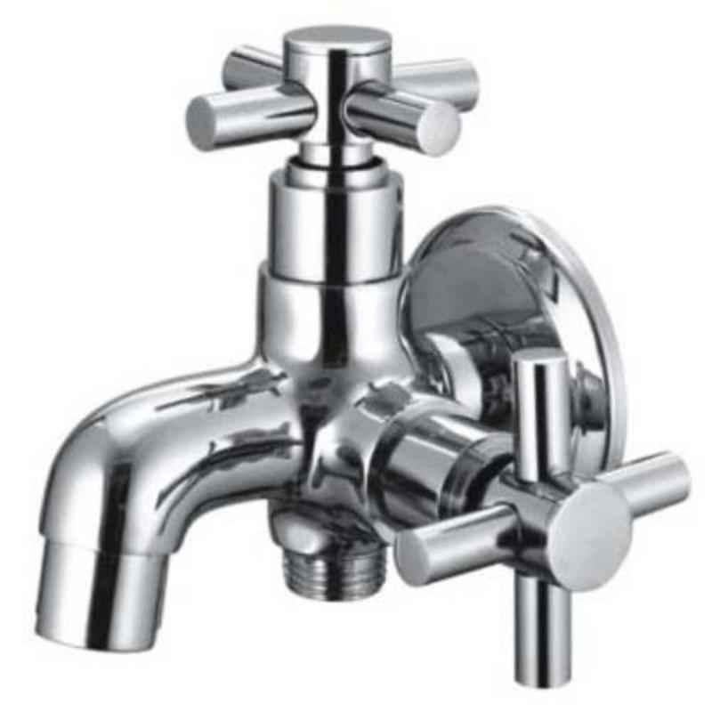 Drizzle Corsa 2 in 1 Brass Chrome Finish Silver Bib Cock, ABC2IN1CORSA