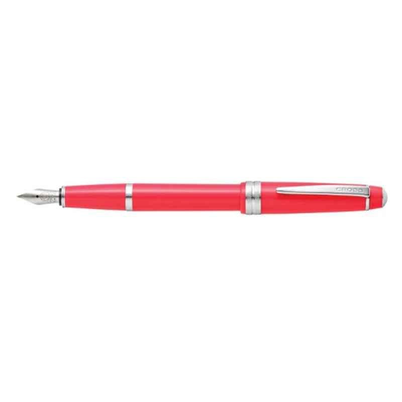 Cross Bailey Black Ink Coral Resin Finish Fountain Pen with 2 Pcs Black Pen Cartridges Set, AT0746-5FS