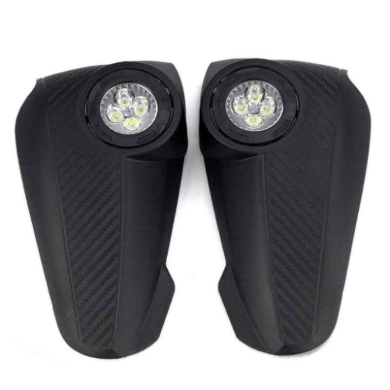 AllExtreme EXVHGB1 7/8 inch 8W Black Handlebar Protector Wind Hand Guard