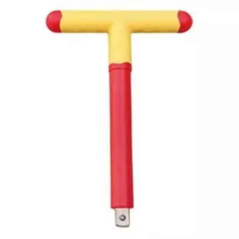 De Neers 1/2 140mm Red & Yellow Injection Non Sparking T Type Wrench