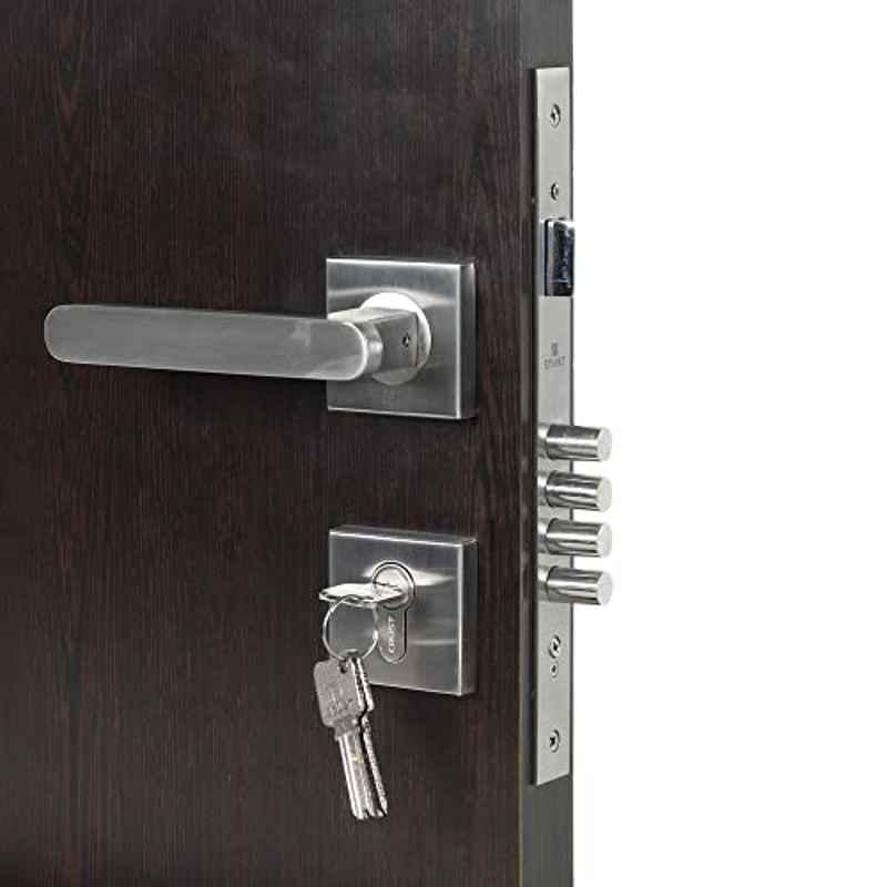 Homexpert Rose LB304-R-OSK 60mm Stainless Steel Silver One Side Key Mortise Door Lock Set