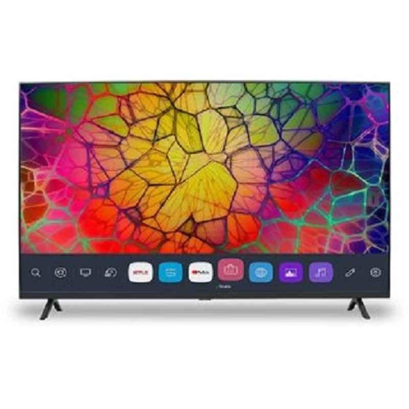 Akai AL43U-FX1WS 43 inch 4K Ultra HD Black LED Smart TV with Bezel Less Design & Voice Command Magic Remote