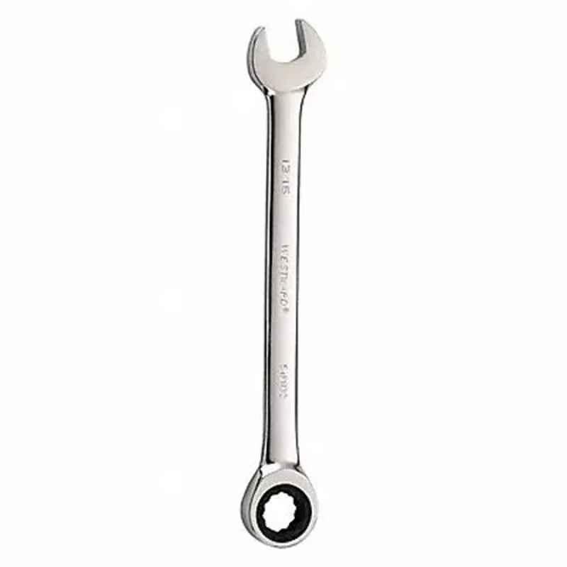 Westward 11-1/2 inch Alloy Steel Chrome Ratchet Wrench, 54PN32
