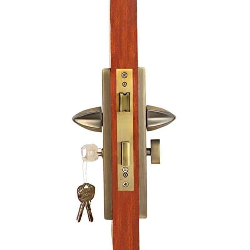 Voltizi 70mm â€ŽZinc â€ŽAntique Finish Mortise Door Lock Set for Main Door, CRZ017