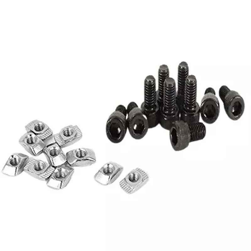 Rpi Shop M3 T Nut with M3x12mm Allen Cap Screw for 2020 Aluminium Slotted Profile (Pack of 20)