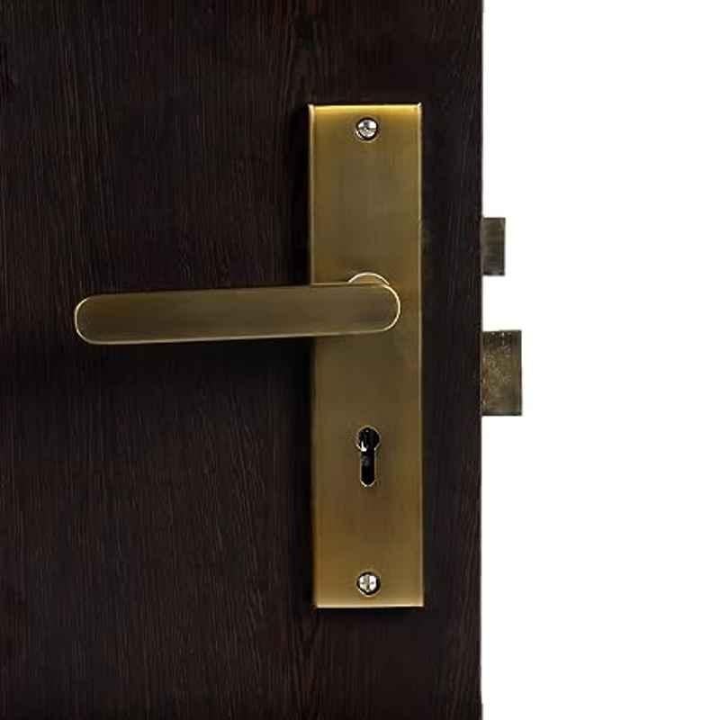 Handle Waala MG304 60mm Stainless Steel Antique Brass Finish 6 Lever Heavy Duty Mortise Door Lock Set
