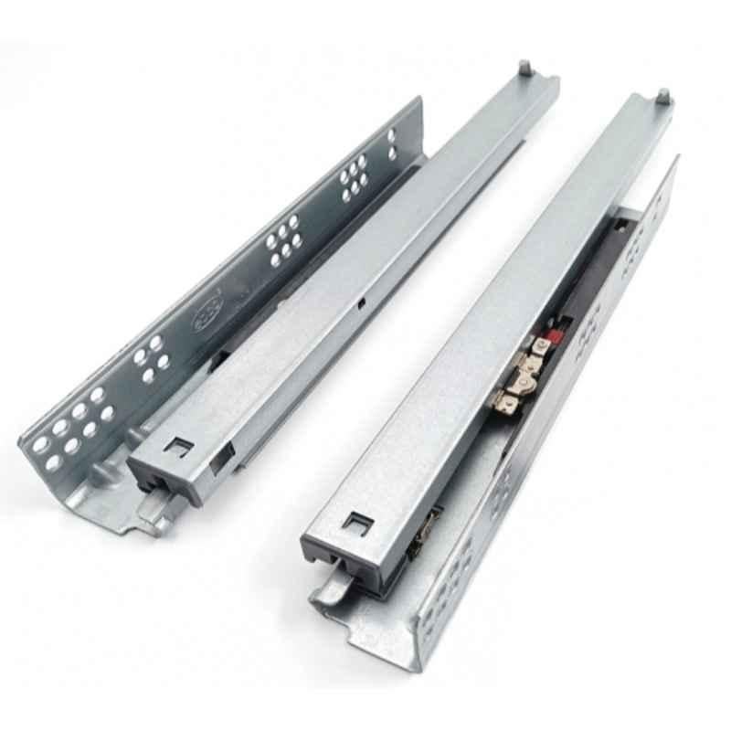 Ebco 500 mm Stainless Steel Concealed Drawer Slide with Facia Bracket, CDSS250-SC (Pack of 2)