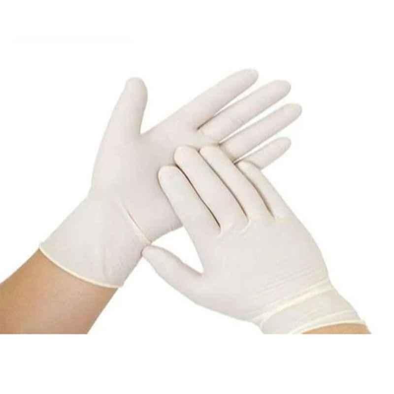 Mastership 50 Pairs 10 inch Non Sterile White Surgical Hand Gloves Box (Pack of 120)