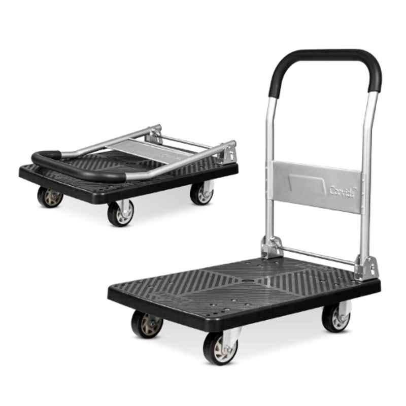 Corvids 500kg PVC Black Platform Hand Truck Trolley, CPT-PL500