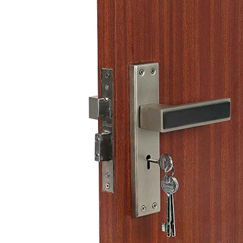 Voltizi 70mm â€ŽZinc â€ŽSatin Finish Mortise Door Long Keyed Lock Set for Main Door Long Keyed, CRZ018