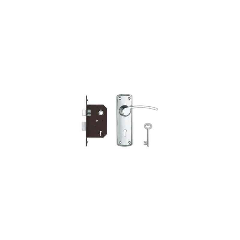 Godrej 4 Lever Mortice Lock With Legend Chrome Handle Set, 9161
