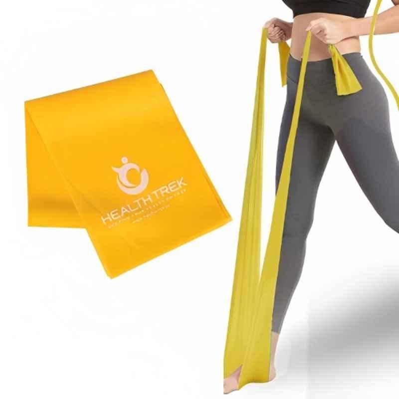 Healthtrek 0.4mm xxlarge Yellow Fitness Resistance Band for Physiotherapy, 2023FRB04MM
